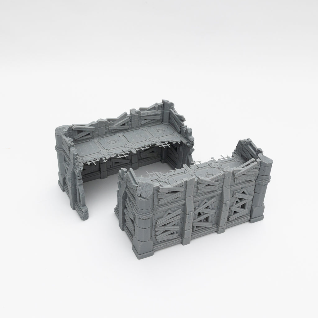 Unpainted - Modular Warhammer 40k Terrain – SciFi Gothic Set - Chapter Approved