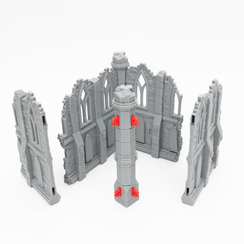 Unpainted - Modular Warhammer 40k Terrain – SciFi Gothic Set - Chapter Approved